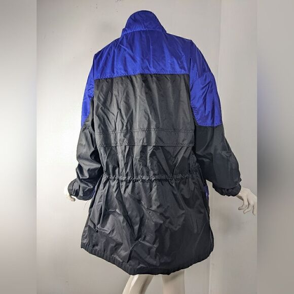 Vintage ski jacket, windbreaker spring breaker 80s 90s black green blue KARHU- M - Picture 3 of 7
